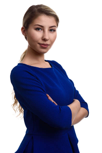 istock Young confident woman standing with crossed arms 641087176