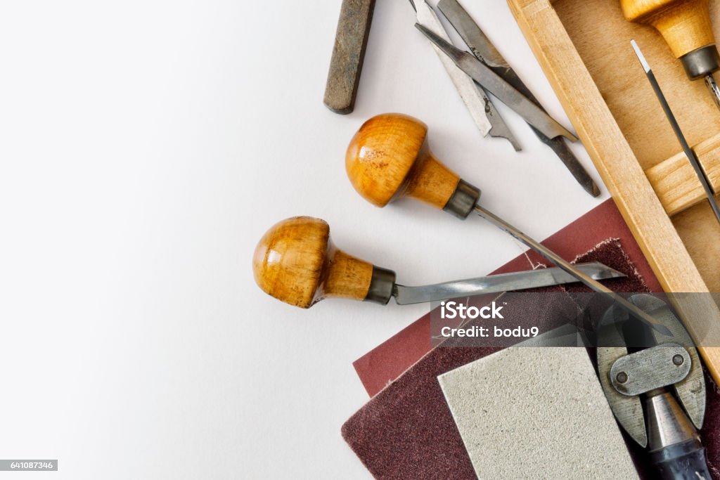 Tools For Metal Engraving With Hand Graver Stock Photo - Download Image Now  - Jeweller, Work Tool, Close-up - iStock