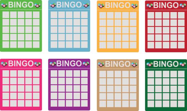 illustrazioni stock, clip art, cartoni animati e icone di tendenza di biglietti bingo - tombola