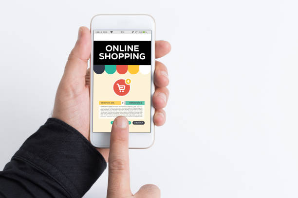 istock Smartphone in hand and showing Online Shopping concept 641091268