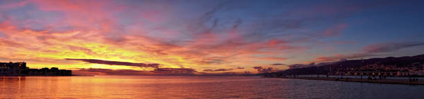 Sunset over Trieste stock photo