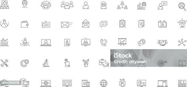 Software Business Futuristic Icon Set Vector Stock Illustration - Download Image Now - Icon Symbol, CEO, Vector