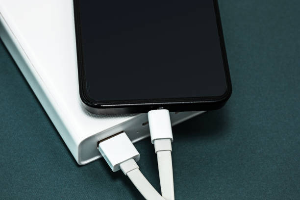 istock Power bank and mobile phone 641097978
