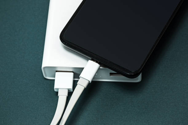 istock Power bank and mobile phone 641098026