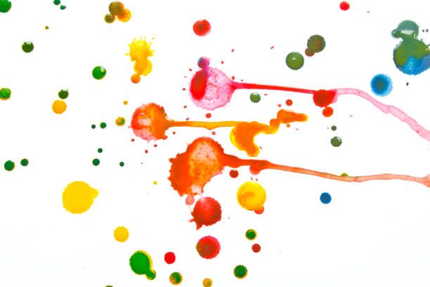 istock Acrylic Paint Splatters and spots for Background 641099784