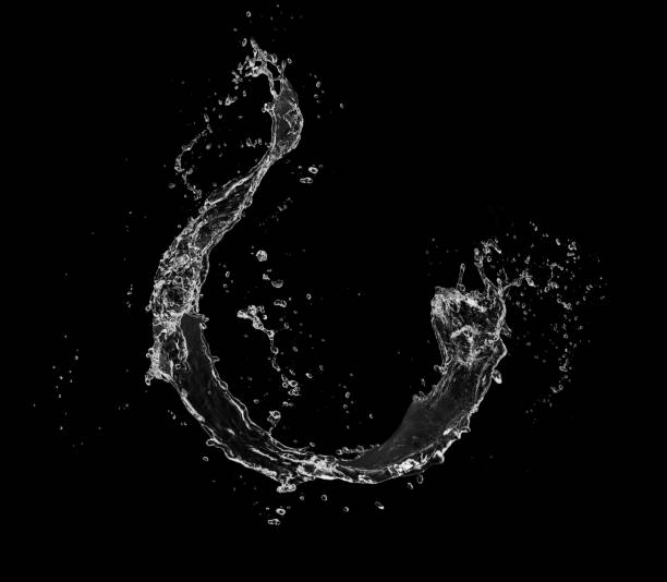 istock water splash isolated on black background 641100066