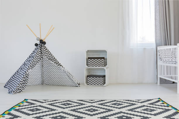 Black and white baby room