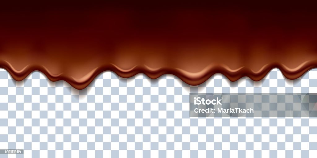 Geschmolzener fließende Schokolade drips Grenze Vektor-illustration - Lizenzfrei Schokolade Vektorgrafik