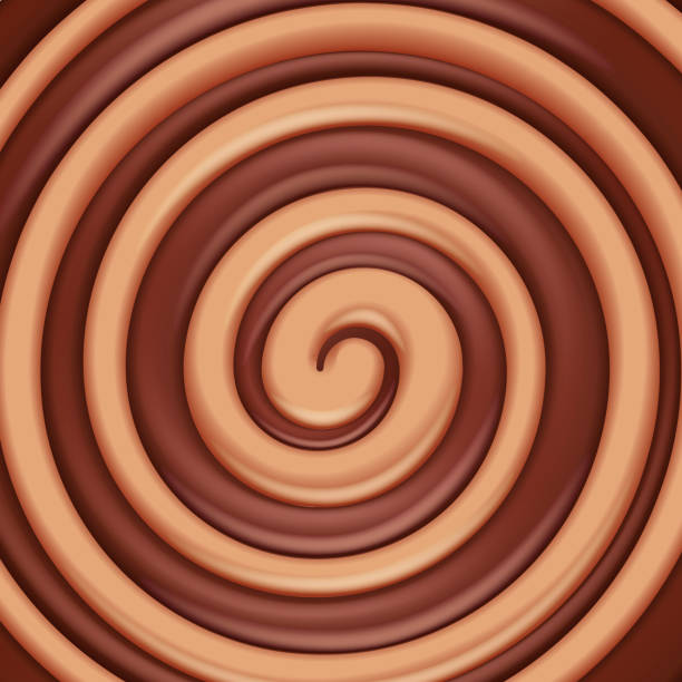 illustrazioni stock, clip art, cartoni animati e icone di tendenza di fondo rotante rotondo toffee e cioccolato - taffy