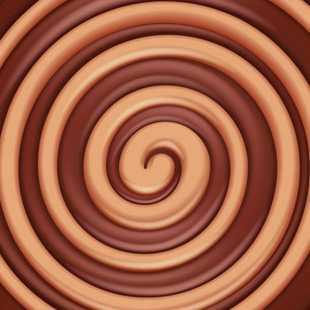toffi i czekolada okrągłe tło wirujące - taffy stock illustrations