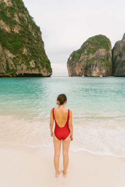 istock Woman on Maya Bay  in Thailand 641112300