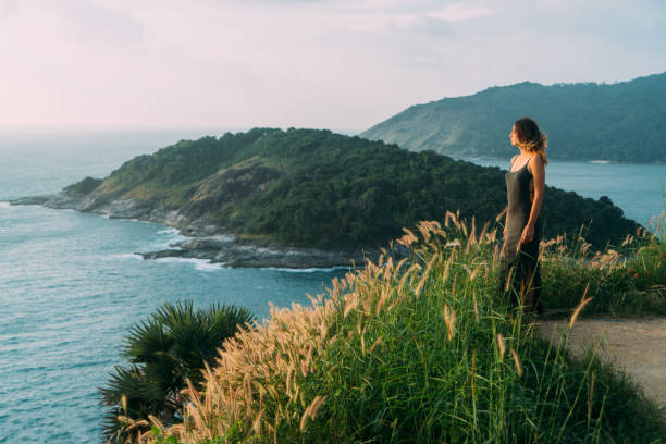 istock Woman standing on the cape in Thailand 641112552