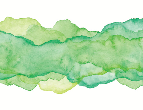 Watercolor painted green backgrounds