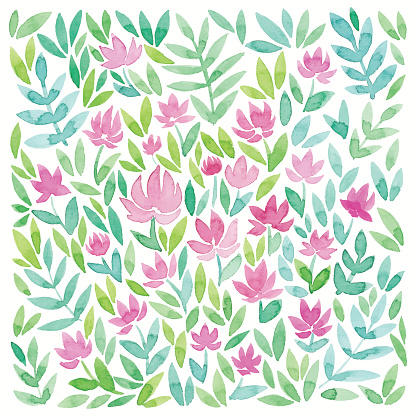 istock Floral Watercolor Pattern 641113166