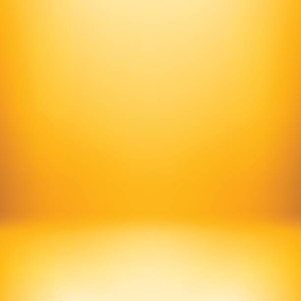 Yellow Studio Background Yellow studio background or backdrop with empty space yellow background illustrations stock illustrations