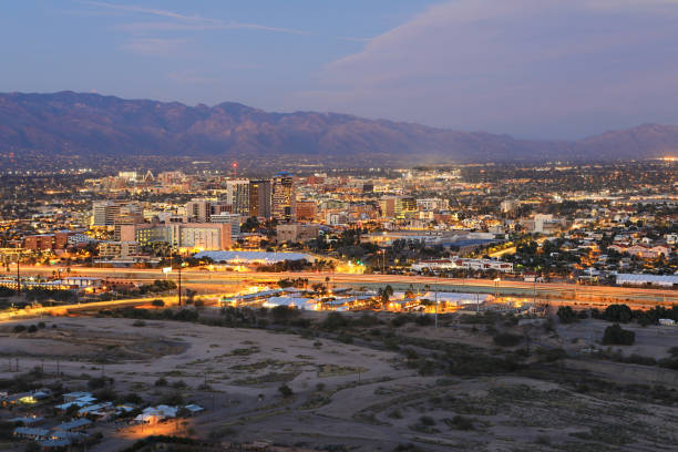 istock The Tucson skyline at twilight 641114454
