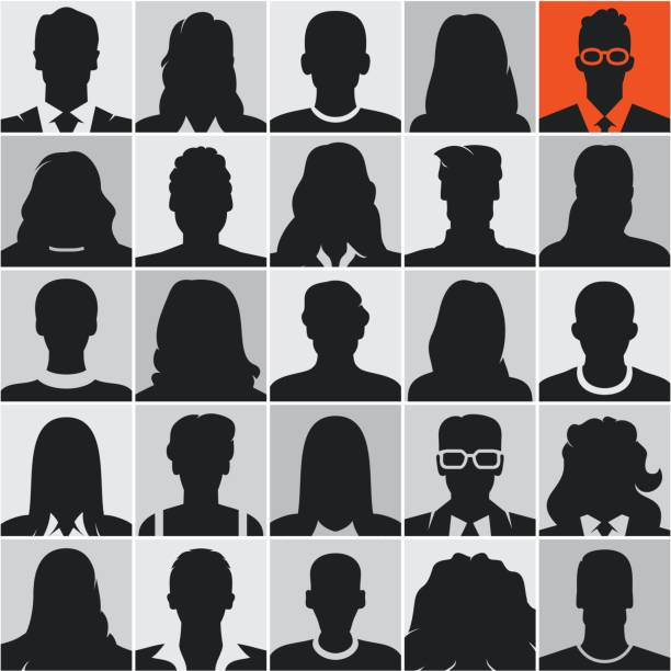 people silhouettes, avatars people silhouettes, business people, avatars, vector people icons anonymous avatar stock illustrations
