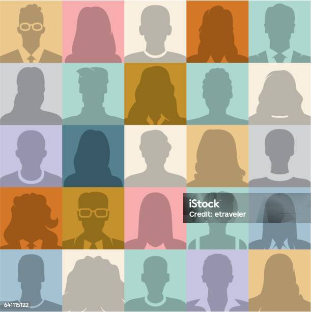 People Seamless Background Stock Illustration - Download Image Now - Human Resources, Community, Abstract