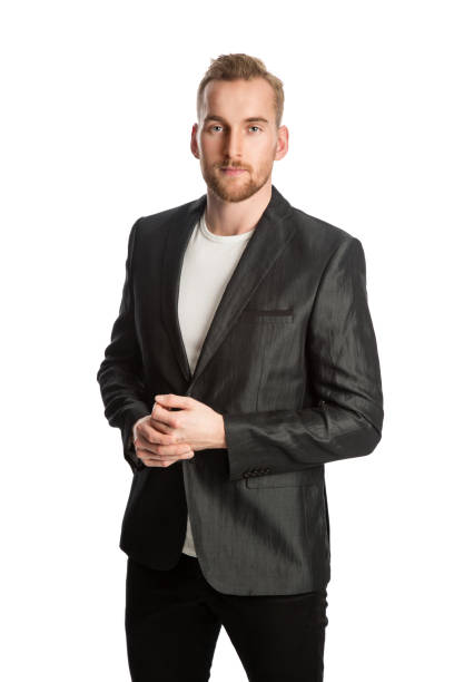 istock Smiling blonde man in blazer 641116706