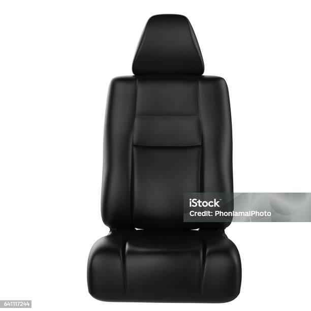 Leather Car Seat Stock Photo - Download Image Now - Car Safety Seat, Car, Cut Out