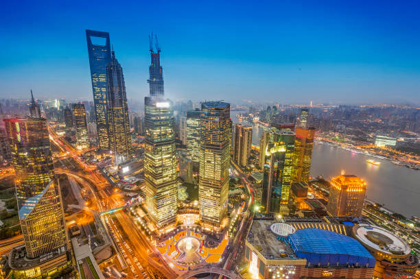 istock Beautiful Shanghai Pudong 641118056