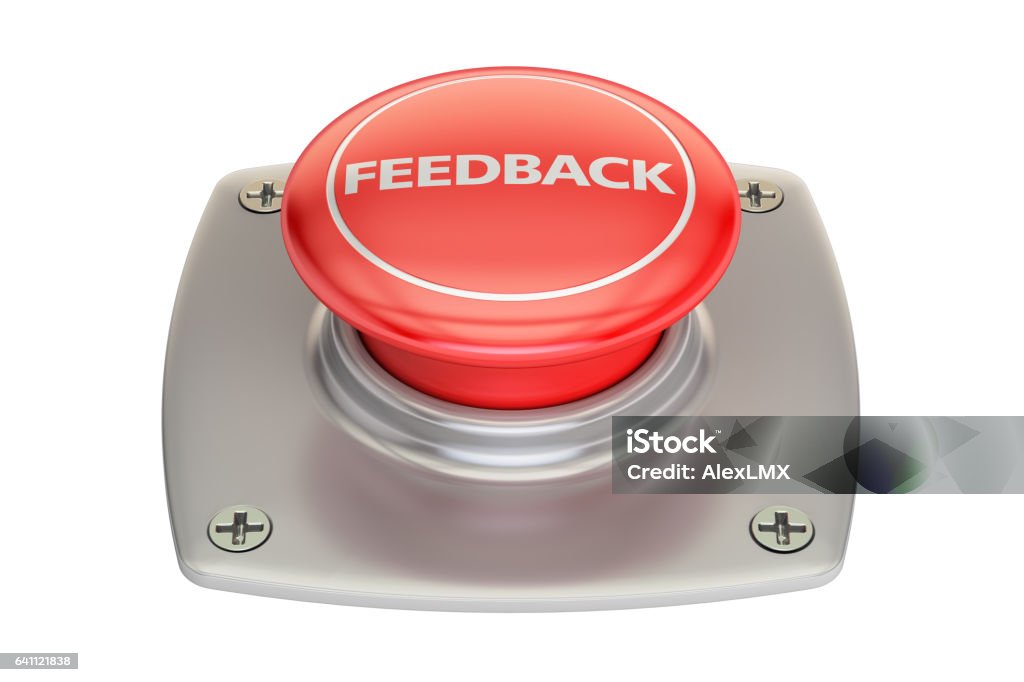 Feedback Red Icon Feedback Red Button 3d Rendering Isolated On White Background Stock ...