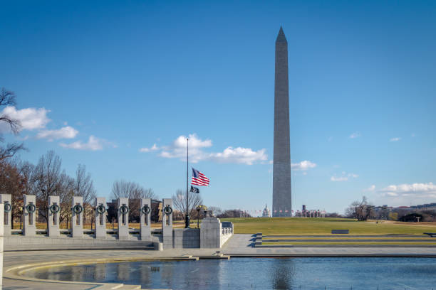 istock WWII Memorial and Washington Monument - Washington, D.C., USA 641124300