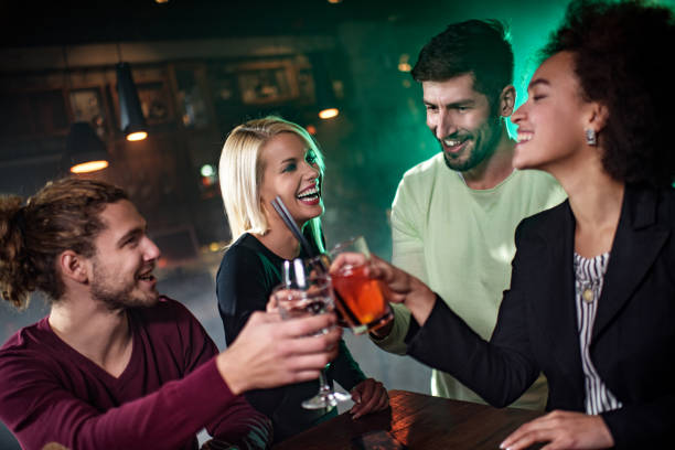 istock Group of people having a toast 641124462