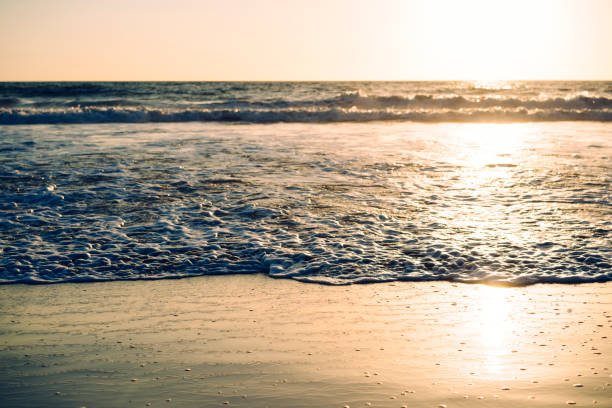 Free Stock Photo of Sandy Beach With Waves Rolling Onto Shore ...