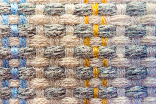 istock Macro photo of woven fabric 641130064