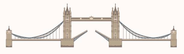 Tower Bridge vector art illustration