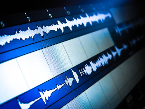 Audio tracks on the computer screen in a music editor