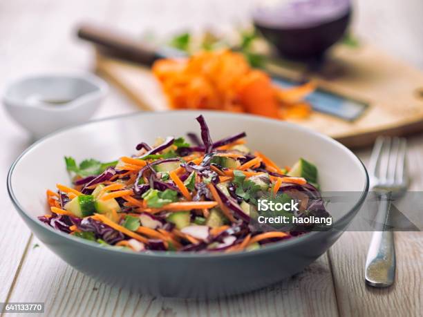 Healthy Slaw Stock Photo - Download Image Now - Coleslaw, Red Cabbage, Salad