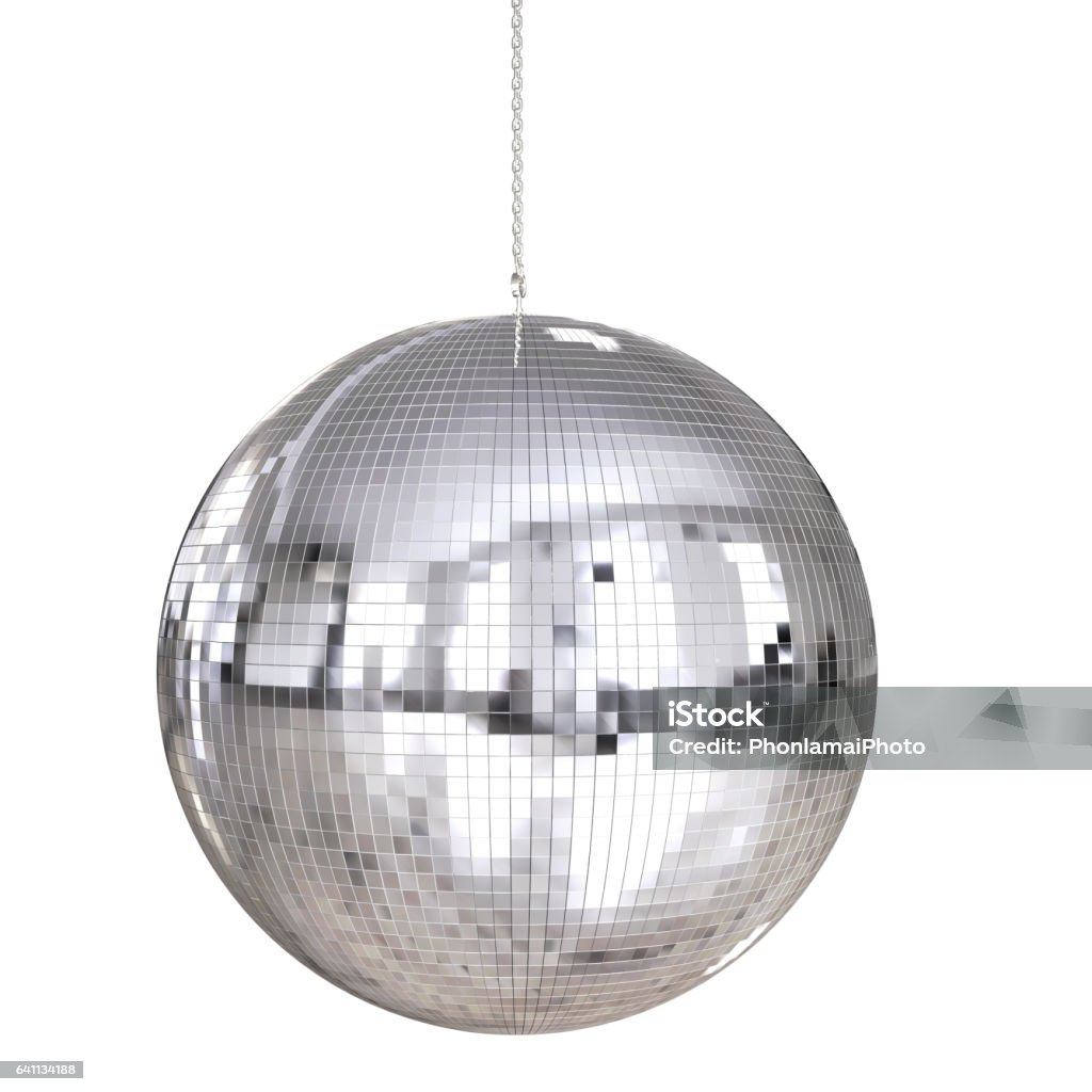 shiny disco ball 3d rendering shiny disco ball or mirror ball Nightclub Stock Photo