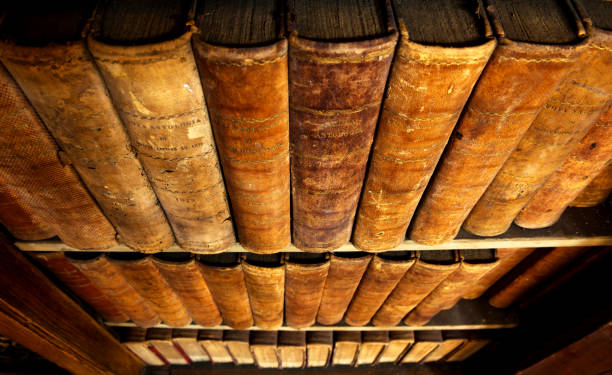 istock Antique Books in an old Library 641134620