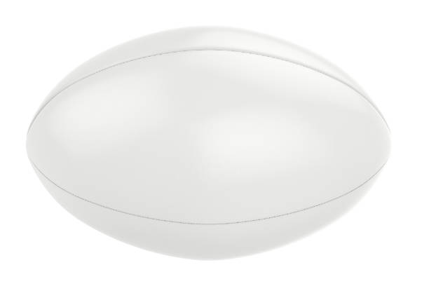 white rugby ball stock photo