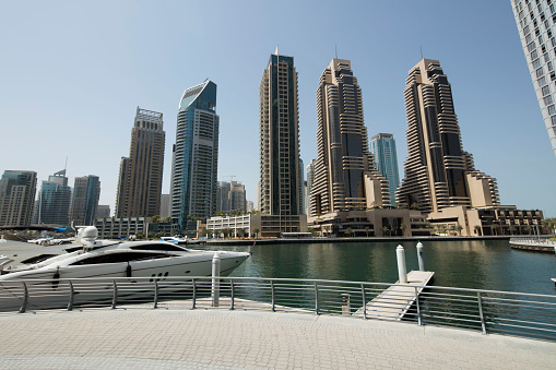 Dubai, the skyline of modern and beautiful city