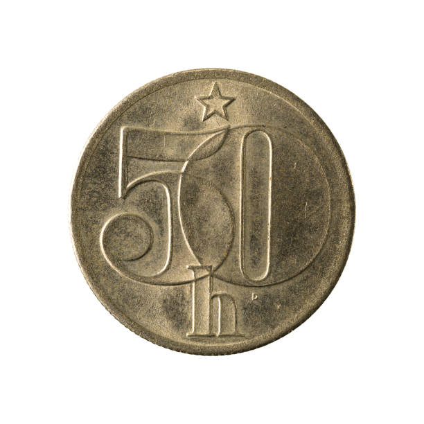 istock 50 czech heller coin (1983) obverse isolated on white background 641146310