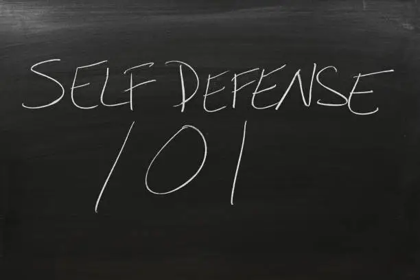 Photo of Self Defense 101 On A Blackboard