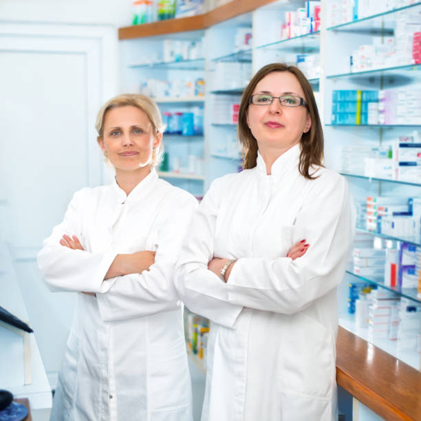 istock Team of pharmacists in pharmacy 641149672