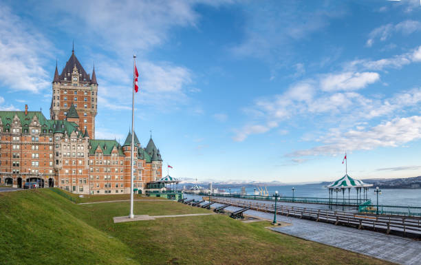 istock Frontenac Castle and Dufferin Terrace - Quebec City, Quebec, Canada 641154188
