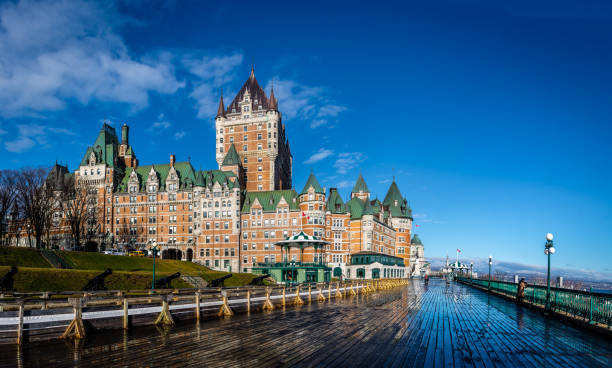 istock Frontenac Castle and Dufferin Terrace - Quebec City, Quebec, Canada 641154402