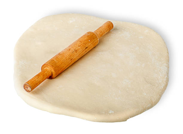 istock Small wooden rolling pin to rolled dough 641155046