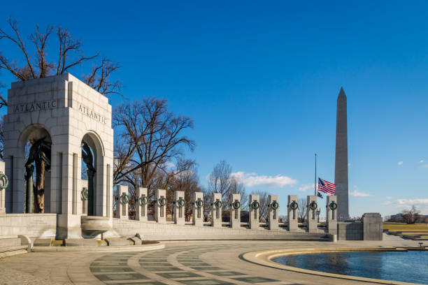 istock WWII Memorial and Washington Monument - Washington, D.C., USA 641155126