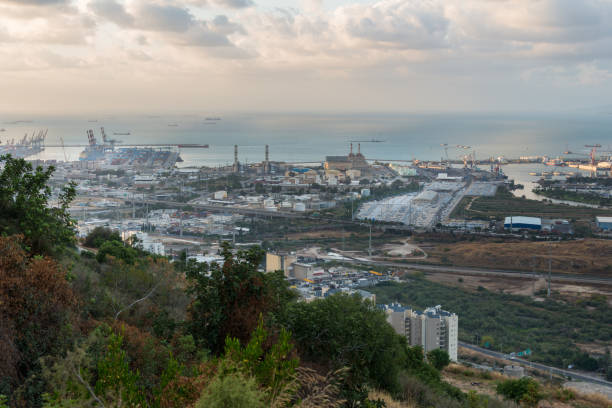 istock Haifa cityscape at sunset, Israel 641161356