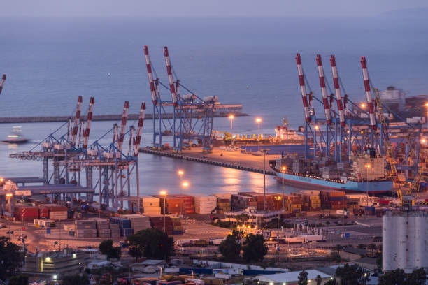 istock Haifa cityscape at sunset, Israel 641162128