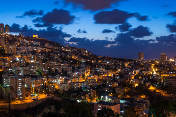 istock Haifa cityscape at sunset, Israel 641162796