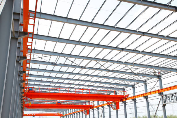 istock In the construction site, steel structure is under construction 641169386