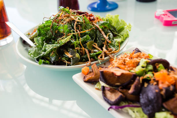 istock Fried Chicken with Thai Herb Thai Food. 641169404