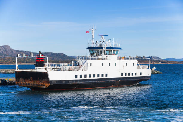 istock Ro-Ro ferry ship goes on sea. Trondheim 641176168